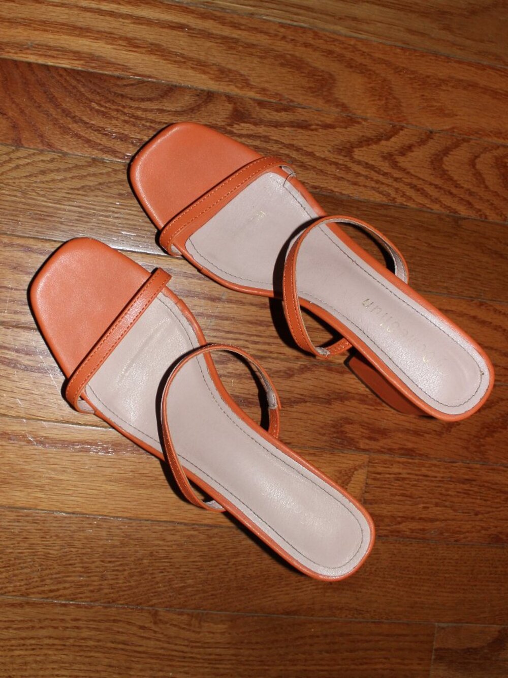 Women's Orange Block Heel